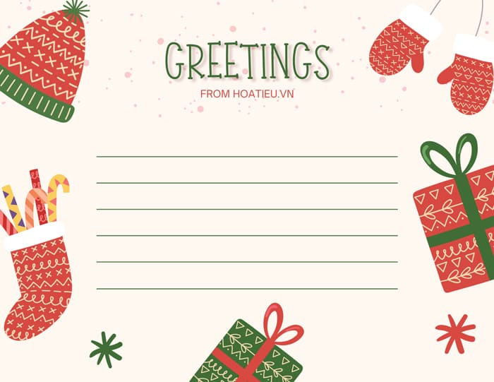Thiệp ghi lời chúc mừng Giáng sinh