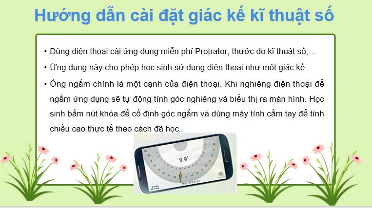 Làm giác kế đo góc nâng đơn giản