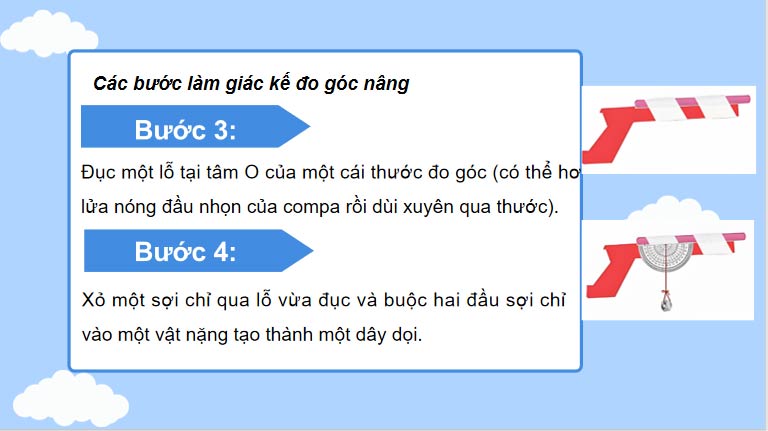 Làm giác kế đo góc nâng đơn giản