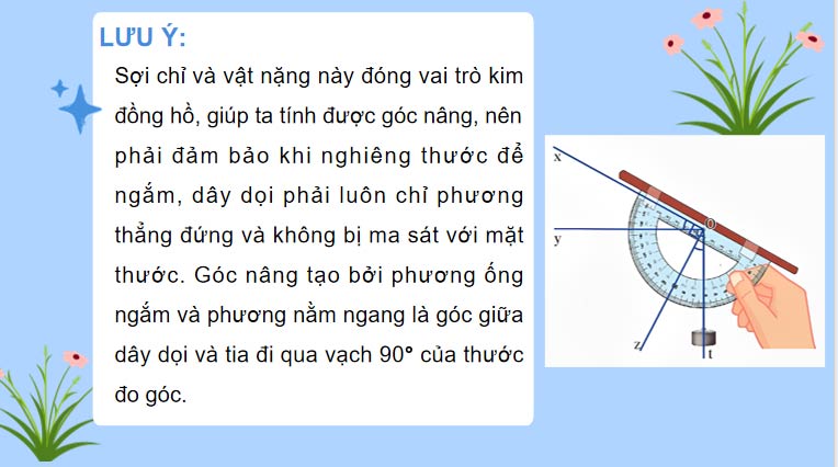 Làm giác kế đo góc nâng đơn giản