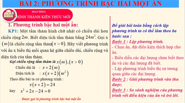 Phương trình bậc hai một ẩn