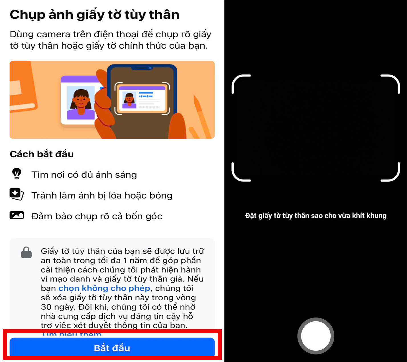 Cách xác thực tài khoản Facebook bằng Căn cước