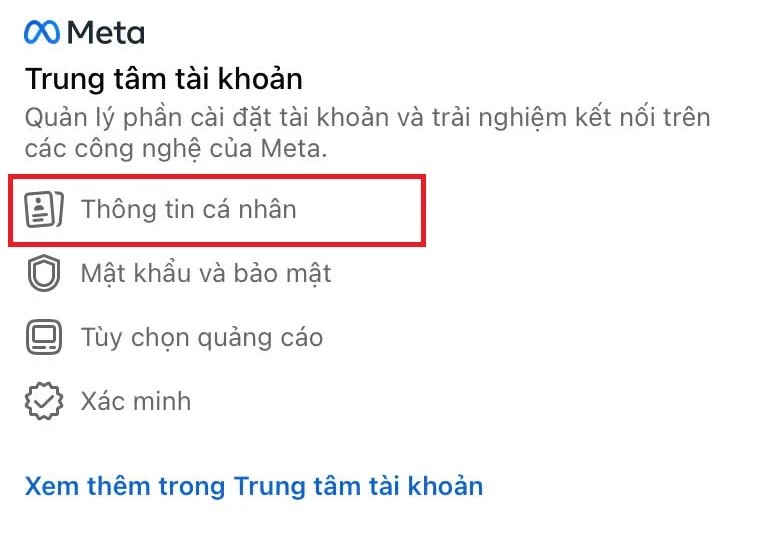 Cách xác thực tài khoản Facebook bằng Căn cước