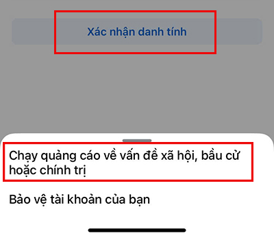 Cách xác thực tài khoản Facebook bằng Căn cước