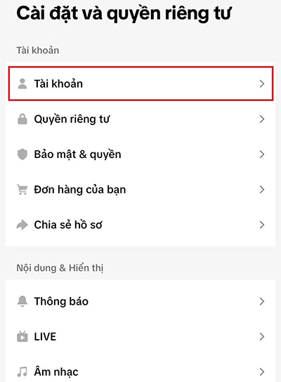 Cách xác thực tài khoản Tik Tok