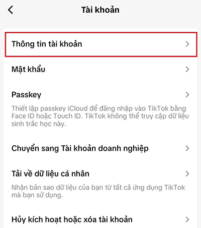 Cách xác thực tài khoản Tik Tok