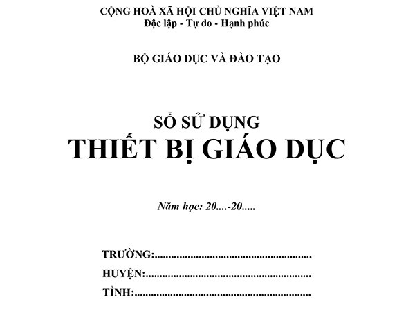 Sổ theo dõi mượn trả thiết bị	dạy học