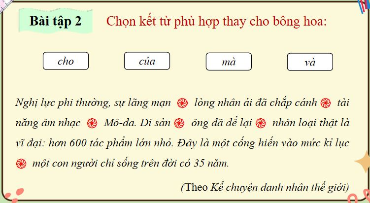 PowerPoint Luyện tập về kết từ