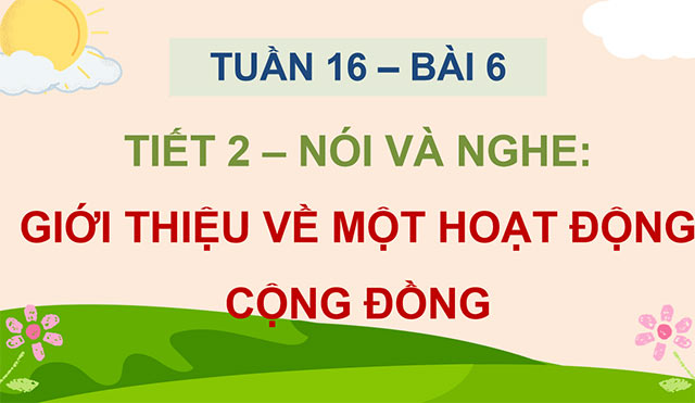 PowerPoint Giới thiệu về một hoạt động cộng đồng