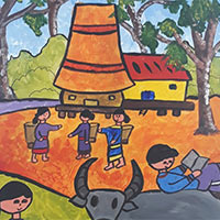 PowerPoint Tiếng Việt 5: Ngôi nhà chung của buôn làng