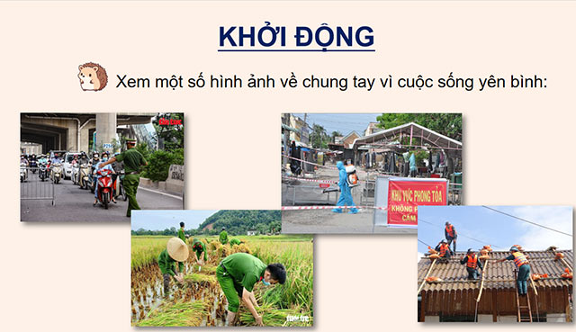 PowerPoint Chung tay vì cuộc sống yên bình
