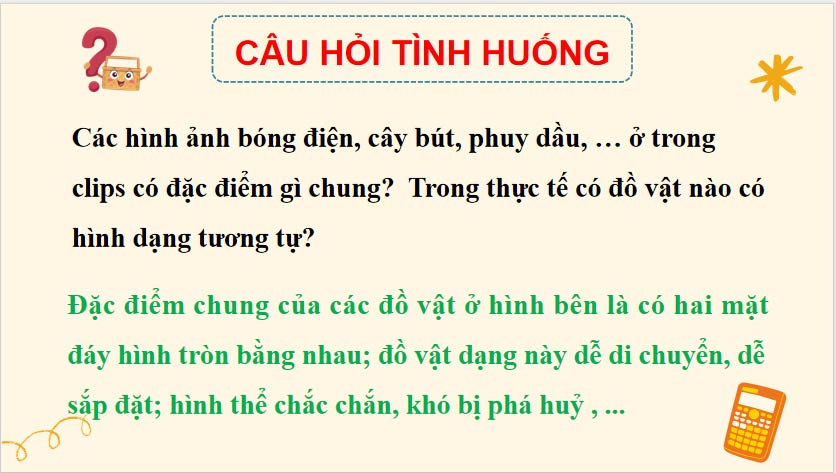 PowerPoint Toán 9 Bài 1: Hình trụ