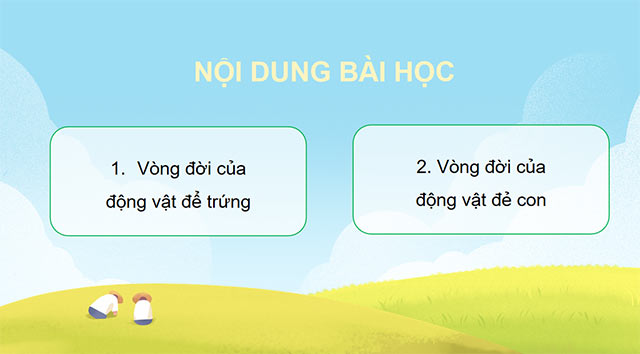 PowerPoint Vòng đời của động vật đẻ trứng và động vật đẻ con