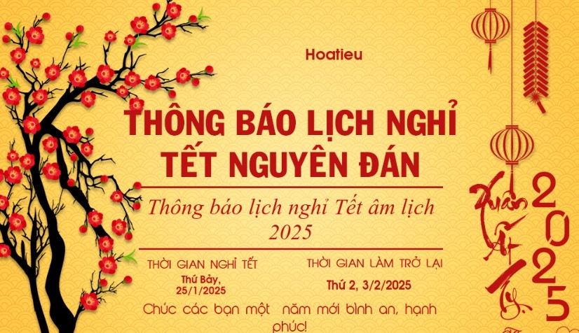 Cách tạo thông báo nghỉ Tết Nguyên Đán online