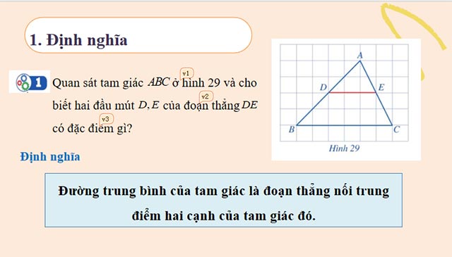Toán 8 Bài 3: Đường trung bình của tam giác
