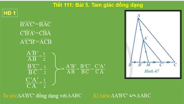 PowerPoint Toán 8 Bài 5: Tam giác đồng dạng