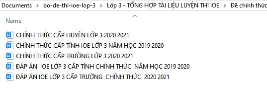 Đề thi IOE lớp 3