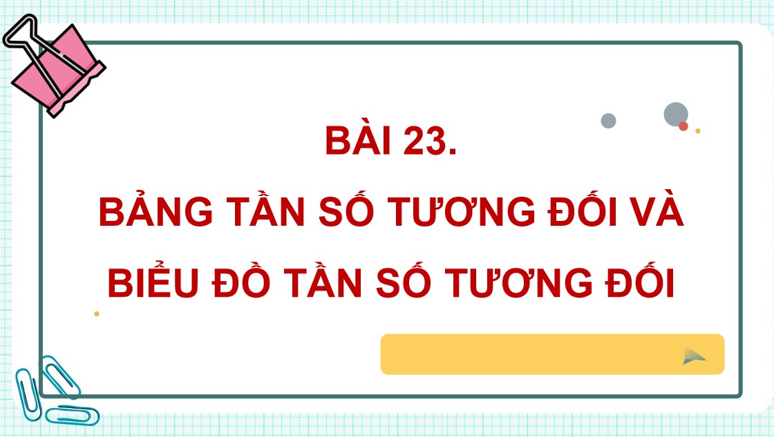 Giáo án điện tử Bài 23 Toán 9 Kết nối tri thức