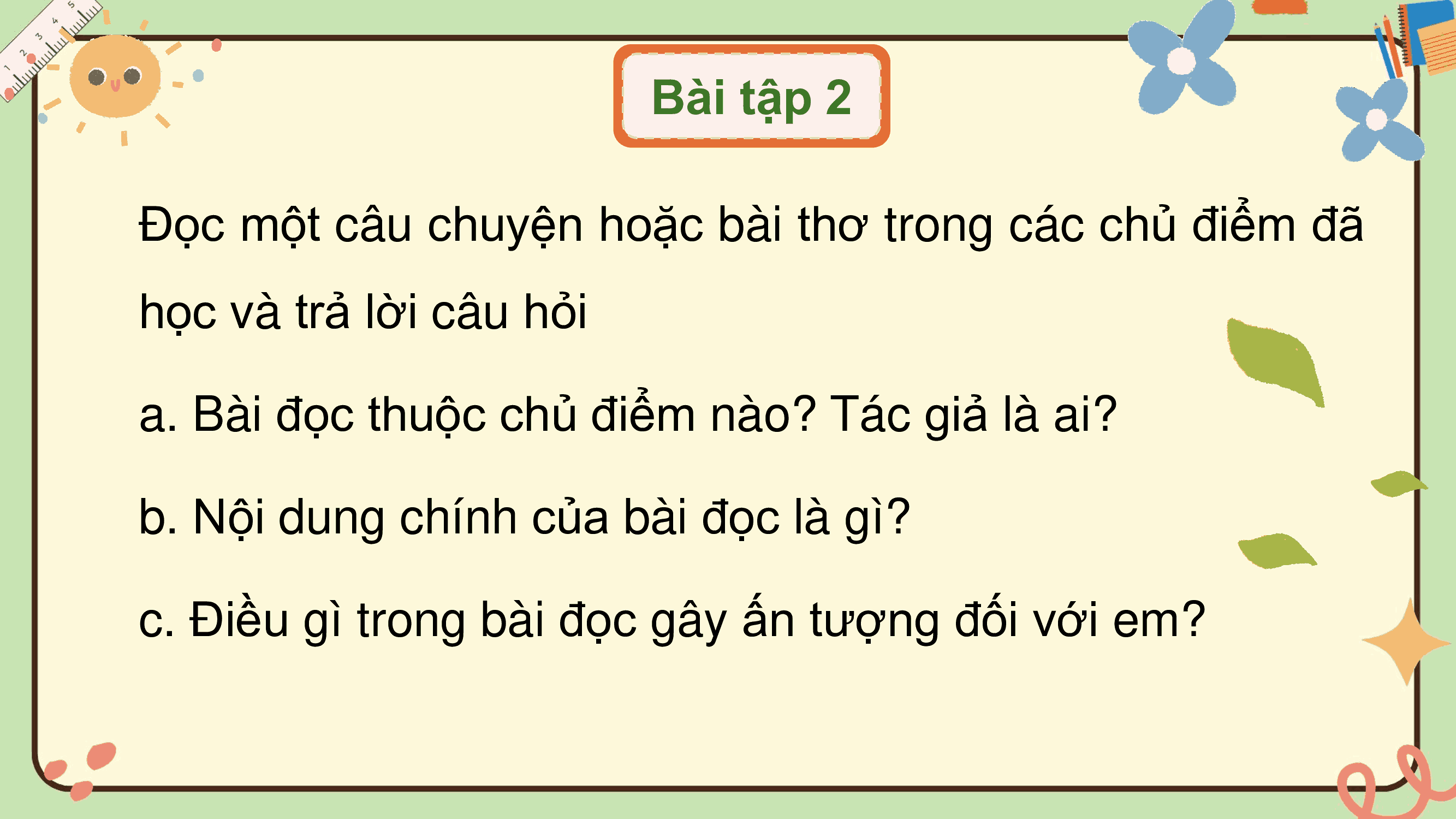 Ôn tập và đánh giá cuối học kì 1 (Tiết 1, 2)