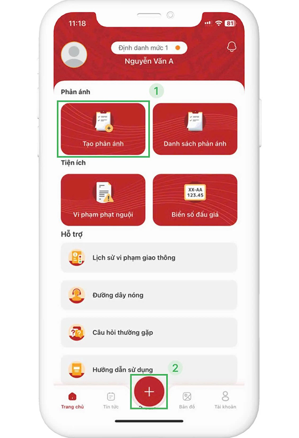 Hướng dẫn báo cáo vi phạm giao thông qua VNeTraffic