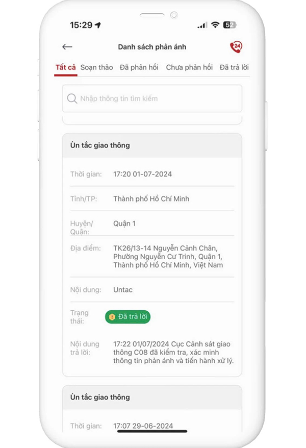 Hướng dẫn báo cáo vi phạm giao thông qua VNeTraffic