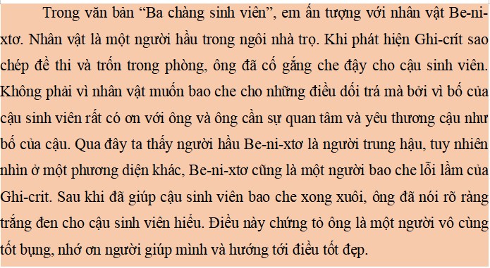 Viết kết nối với đọc bài Ba chàng sinh viên