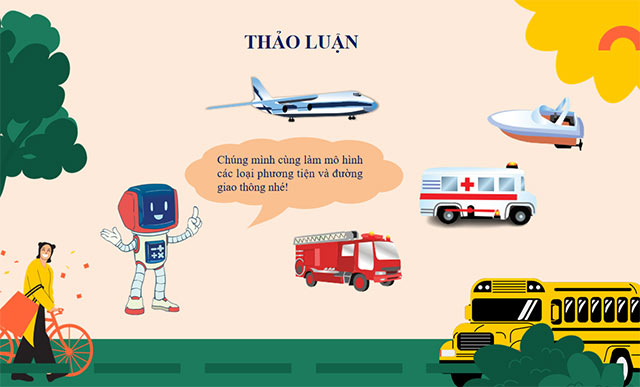 PowerPoint STEM Các loại phương tiện và đường giao thông
