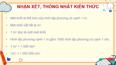 Bài giảng điện tử Mét khối