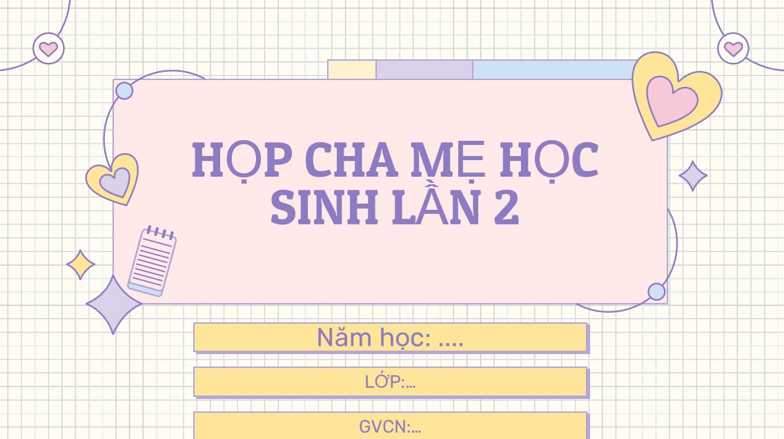 PowerPoint họp phụ huynh cuối kì 1 Tiểu học