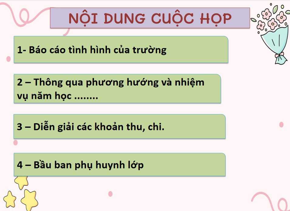 PowerPoint họp phụ huynh học sinh đầu năm