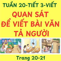 Quan sát để viết bài văn tả người trang 20 Kết nối tri thức