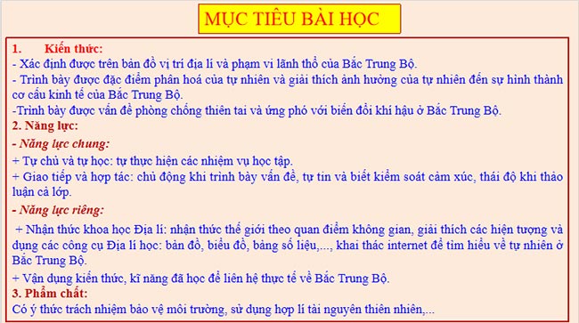 Giáo án Địa lí 9 Bài 14: Bắc Trung Bộ