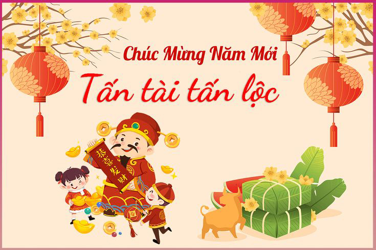Nhân viên chúc Tết công ty