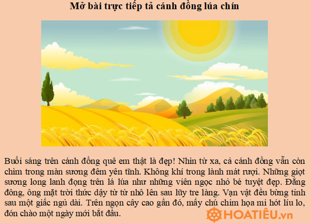 Mở bài tả phong cảnh