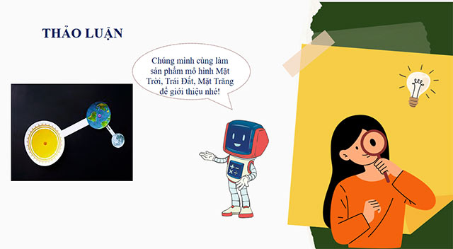 PowerPoint STEM Mô hình Mặt Trời - Trái Đất - Mặt Trăng