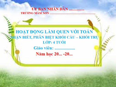 Thư viện bài giảng điện tử Powerpoint Mầm non