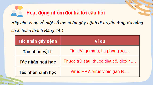 Giáo án Sinh học 9 Bài 44: Di truyền học với con người