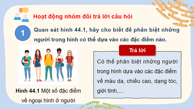 Giáo án Sinh học 9 Bài 44: Di truyền học với con người