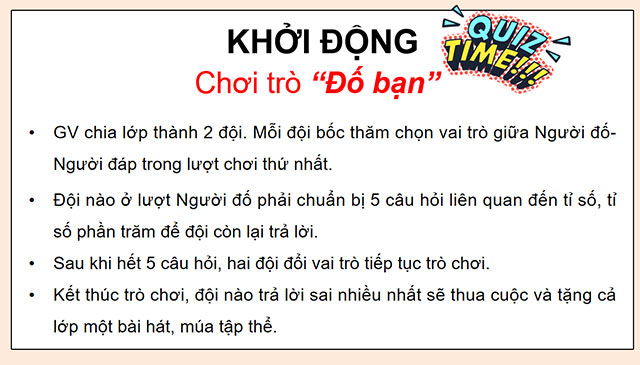 PowerPoint dạy thêm Tỉ số, Tỉ số phần trăm