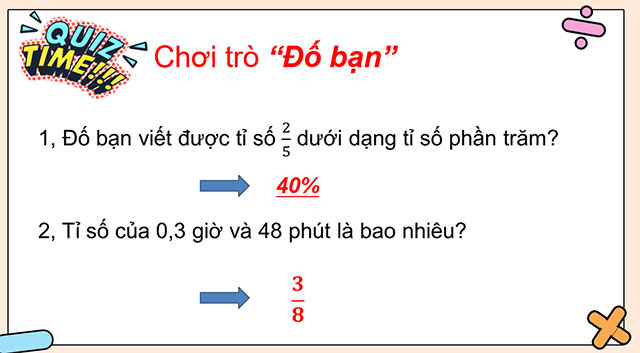 PowerPoint dạy thêm Tỉ số, Tỉ số phần trăm