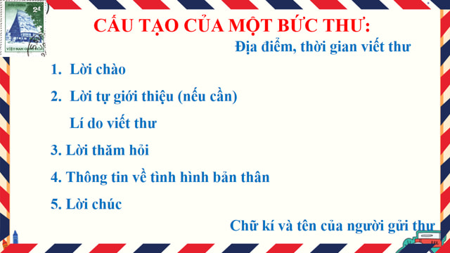 PowerPoint Trả bài viết thư thăm hỏi