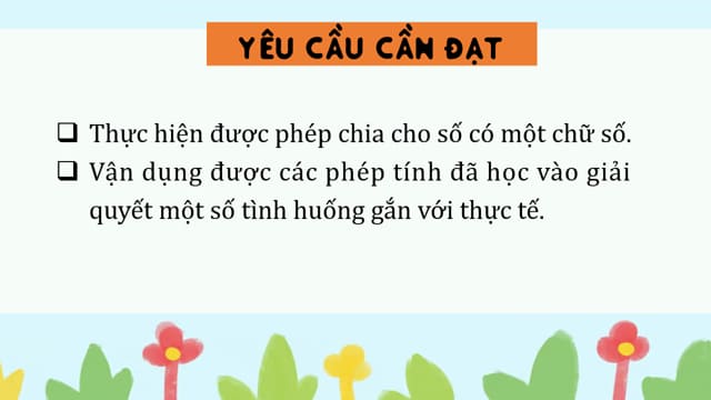 PowerPoint Chia cho số có một chữ số