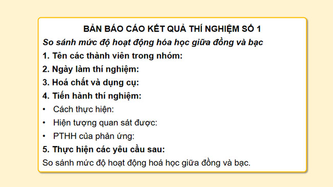 Giáo án Hóa học 9 Bài 16 Dãy hoạt động hoá học