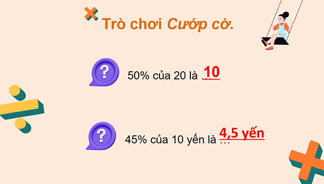 PowerPoint dạy thêm Tìm giá trị phần trăm của một số