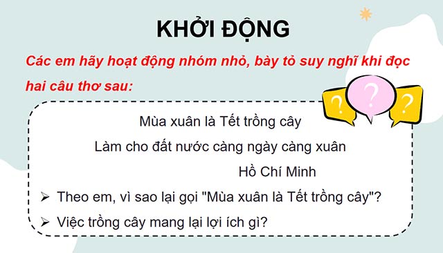 PowerPoint Đọc: Mùa xuân em đi trồng cây