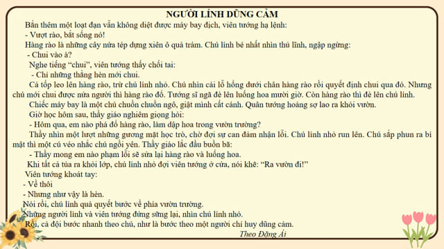 PowerPoint Tiếng Việt 4 Bài 12: Người lính dũng cảm