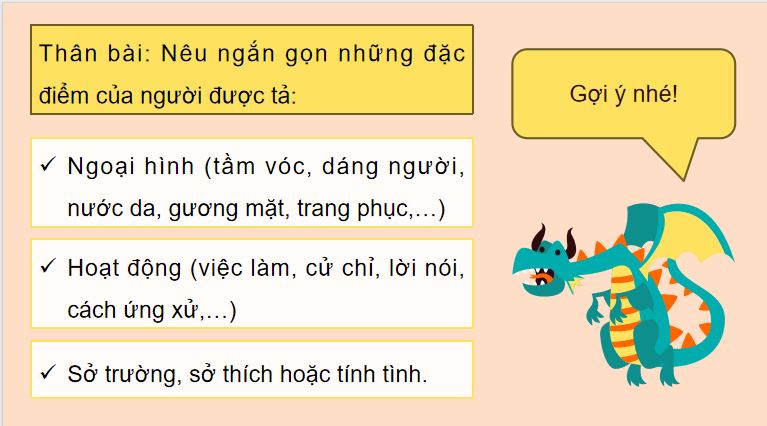 Lập dàn ý cho bài văn tả người