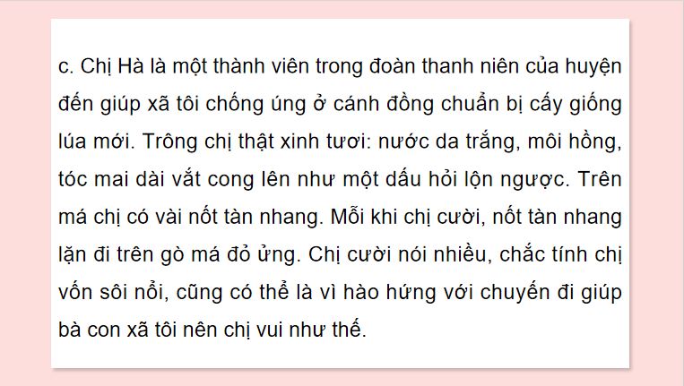 Viết đoạn văn tả người
