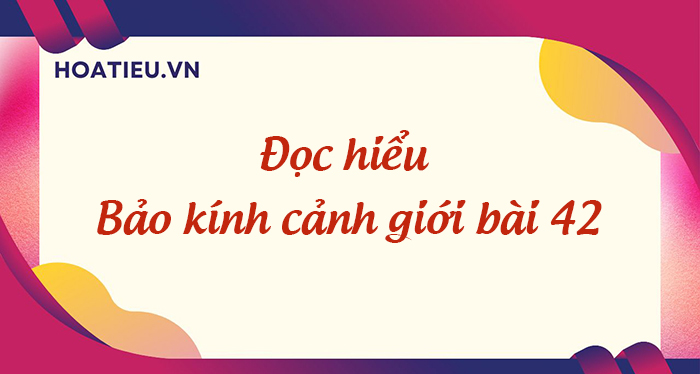 Bảo kính cảnh giới bài 42 đọc hiểu