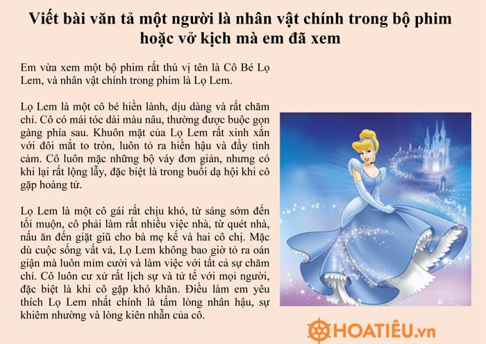 Tả một người là nhân vật chính trong bộ phim hoặc vở kịch mà em đã xem